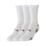 Hokejové Ponožky Under Armour set 3ks Heatgear Crew White