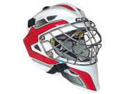 BRANKÁŘSKÁ MASKA CCM AXIS F5 JR WHITE-RED